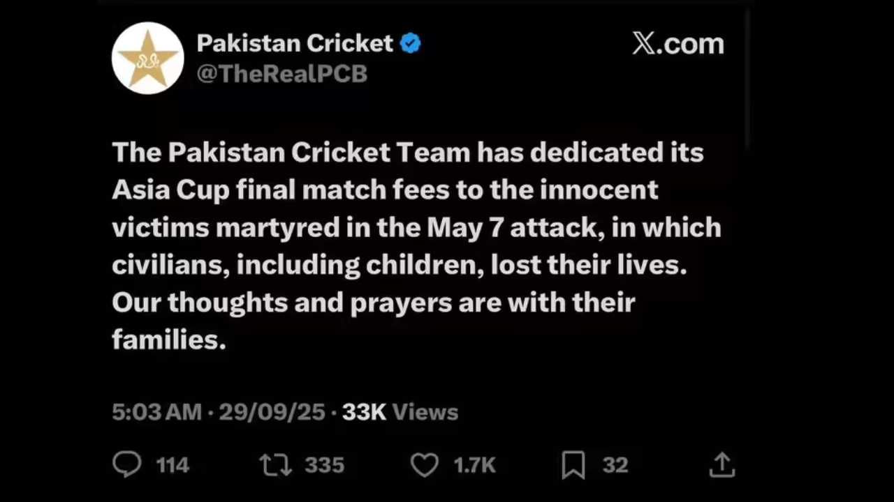 Pakistan Cricket Team Tweet