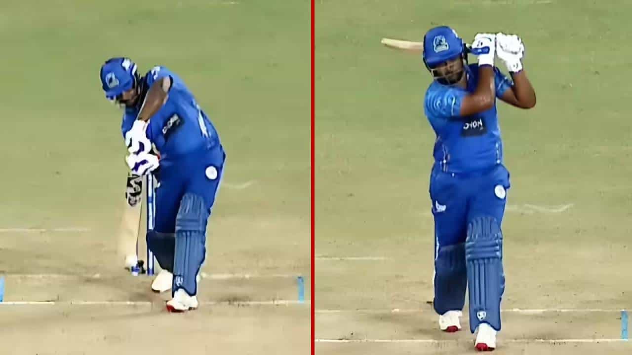 Sanju Samson: ಸಂಜು ಸ್ಯಾಮ್ಸನ್ ನೋ ಲುಕ್ ಸಿಕ್ಸ್ ಕಂಡು ದಂಗಾದ ಫ್ಯಾನ್ಸ್: ವಿಡಿಯೋ ನೋಡಿ Sanju Samson: ಸಂಜು ಸ್ಯಾಮ್ಸನ್ ನೋ ಲುಕ್ ಸಿಕ್ಸ್ ಕಂಡು ದಂಗಾದ ಫ್ಯಾನ್ಸ್: ವಿಡಿಯೋ ನೋಡಿ