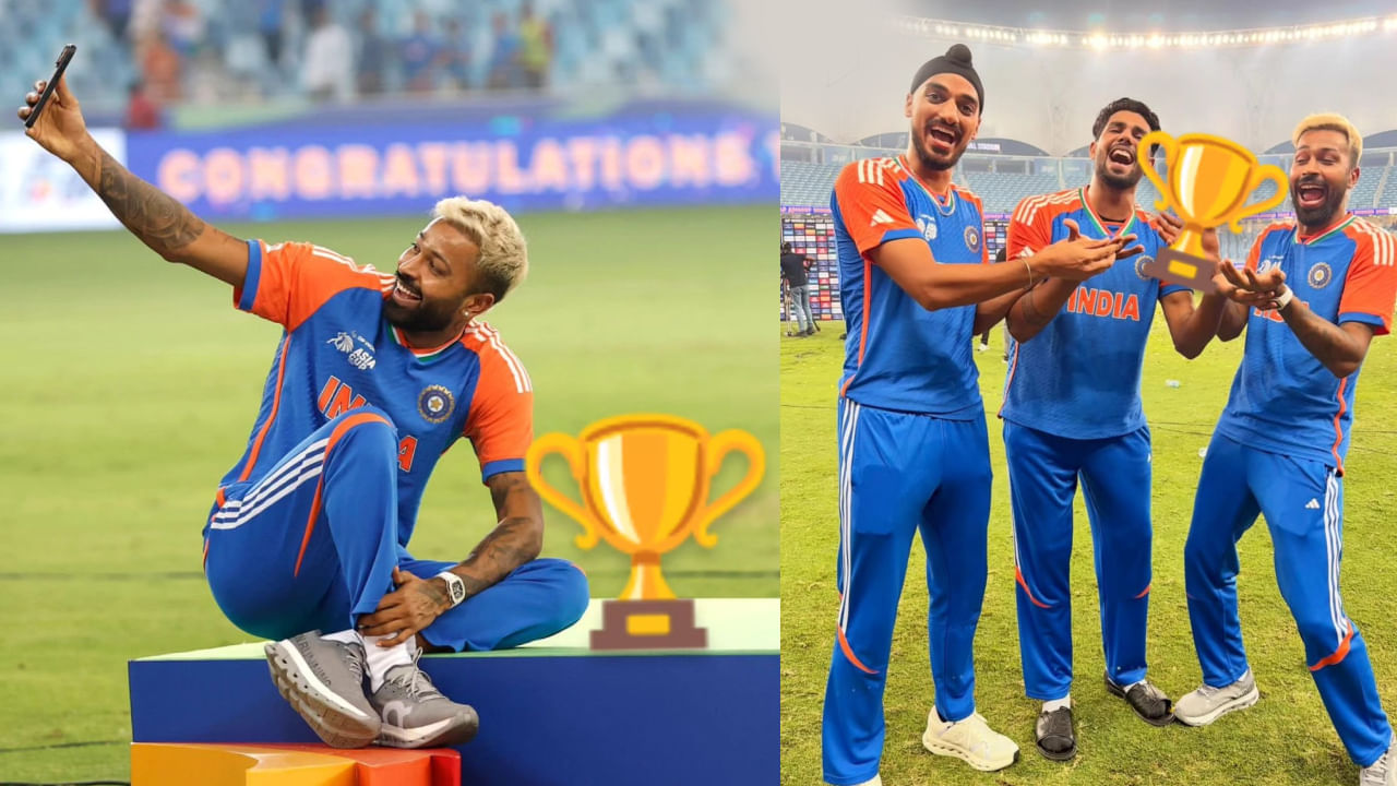 ಈ ಸಂಭ್ರಮದೊಂದಿಗೆ ಭಾರತೀಯ ಆಟಗಾರರ ಫೋಟೋಗಳು ಸೋಷಿಯಲ್ ಮೀಡಿಯಾದಲ್ಲಿ ವೈರಲ್ ಆಗಿದೆ. ಟ್ರೋಫಿ ಇಲ್ಲದಿದ್ದರೂ, ಟೀಮ್ ಇಂಡಿಯಾ ಆಟಗಾರರು ಫೋಟೋ ಎಡಿಟ್ ಮೂಲಕ ಕಪ್ ಚಿತ್ರ ಹಾಕಿ ಪೋಸ್ ನೀಡಿದ್ದಾರೆ. ಅಲ್ಲದೆ ಈ ಫೋಟೋಗಳನ್ನು ಸಾಮಾಜಿಕ ಜಾಲತಾಣಗಳಲ್ಲಿ ಹಂಚಿಕೊಂಡಿದ್ದಾರೆ.