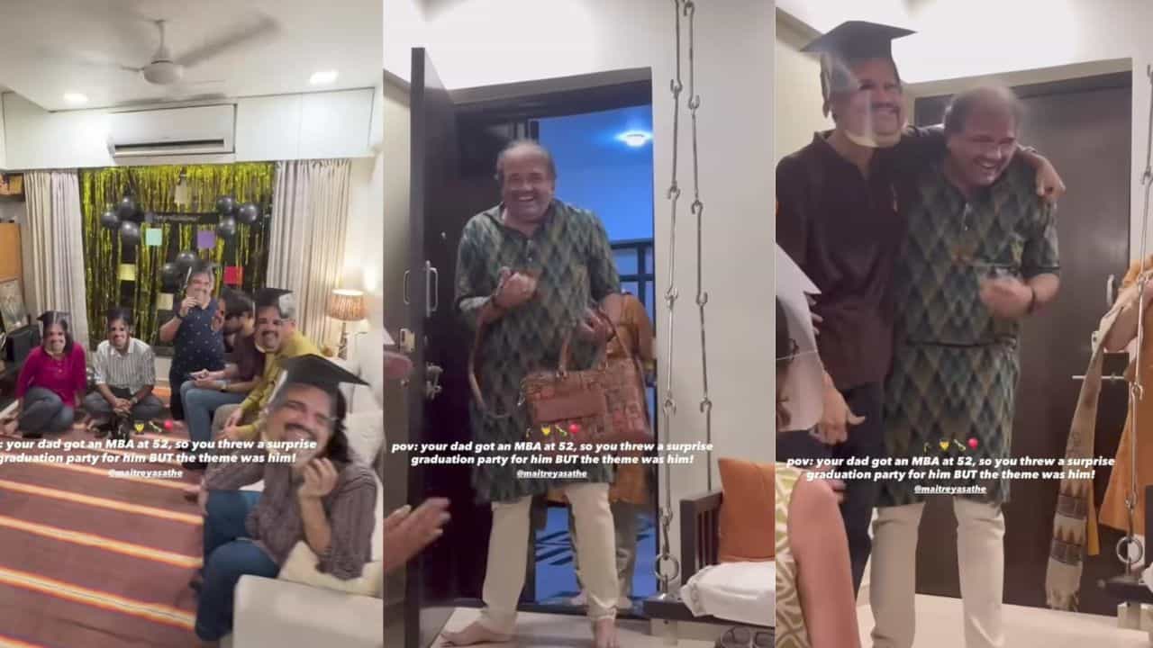 Video: ಇಳಿವಯಸ್ಸಿನಲ್ಲಿ ಎಂಬಿಎ ಪದವಿ ಪಡೆದ ತಂದೆ, ಅಪ್ಪನ ಸಾಧನೆಯನ್ನು ಸಂಭ್ರಮಿಸಿದ ಮಗ