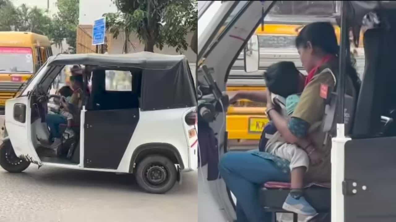 Video: ತಾಯಿಗಿಂತ ದೇವರಿಲ್ಲ; ಪುಟ್ಟ ಮಗುವನ್ನು ಮಡಿಲಲ್ಲಿ ಕೂರಿಸಿ ಆಟೋ ಓಡಿಸಿ ಜೀವನ ಸಾಗಿಸುತ್ತಿರುವ ಮಹಾತಾಯಿ