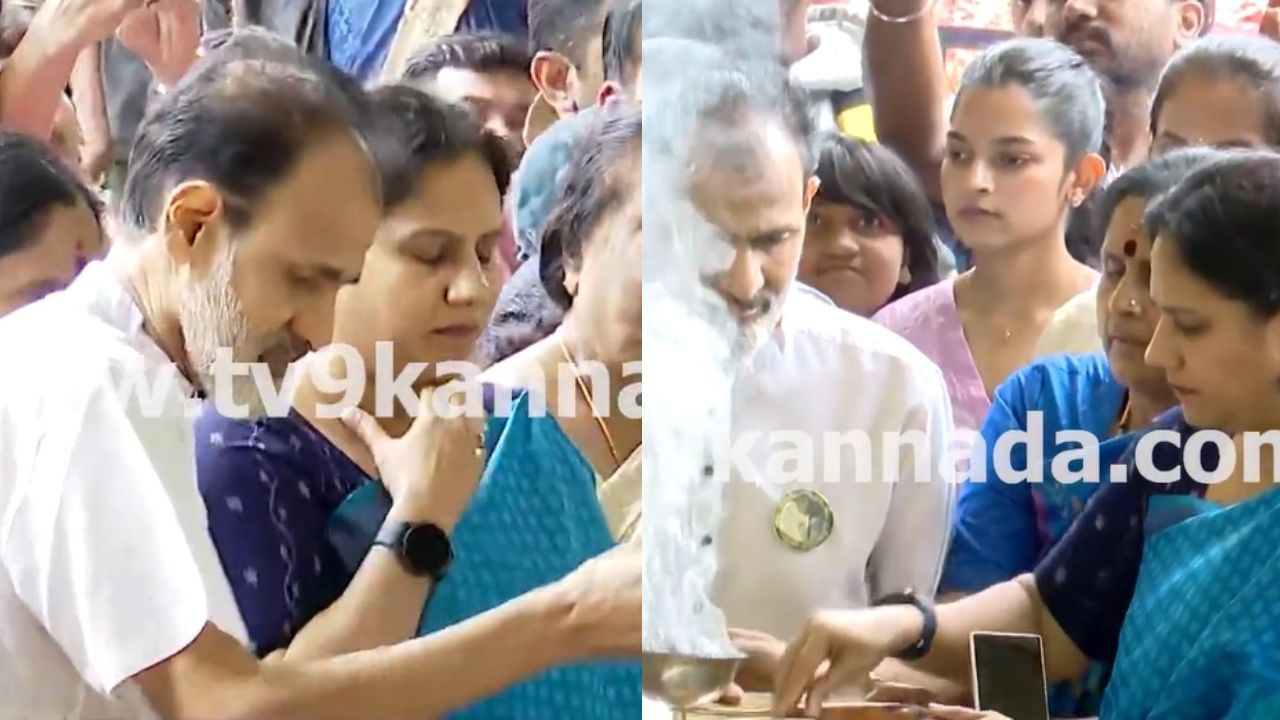 ಅಪ್ಪು ಸಮಾಧಿಕಗೆ ಪೂಜೆ ಸಲ್ಲಿಸಿದ ಅಶ್ವಿನಿ ಪುನೀತ್​​ರಾಜ್​​ಕುಮಾರ್: ವಿಡಿಯೋ