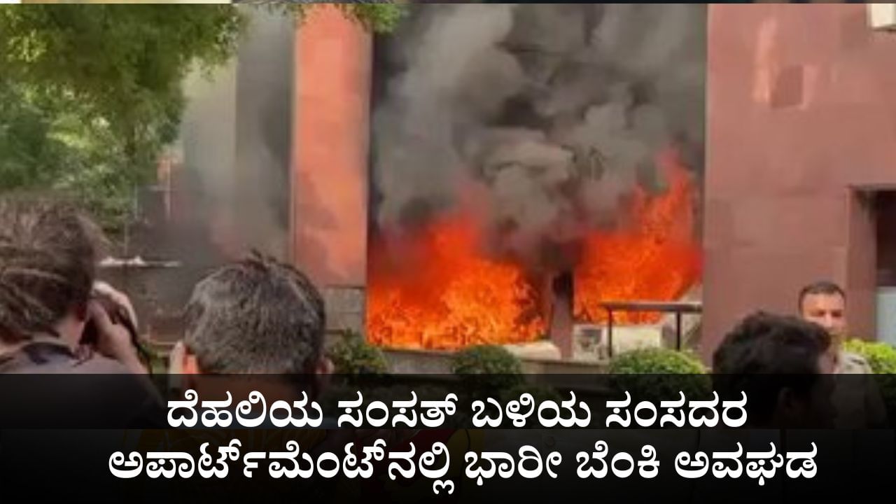 ದೆಹಲಿಯ ಸಂಸತ್ ಬಳಿಯ ಸಂಸದರ ಅಪಾರ್ಟ್​ಮೆಂಟ್​​ನಲ್ಲಿ ಬೆಂಕಿ ಅವಘಡ