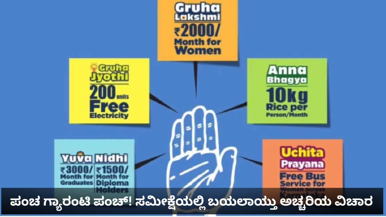 ಪಂಚ ಗ್ಯಾರಂಟಿಗಳ ಬಗ್ಗೆ ಅಚ್ಚರಿಯ, ಸ್ವಾರಸ್ಯಕರ ಮಾಹಿತಿ ಬಿಚ್ಚಿಟ್ಟ ಲೋಕನೀತಿ, ಸಿಎಸ್​ಡಿಎಸ್ ಸಮೀಕ್ಷೆ