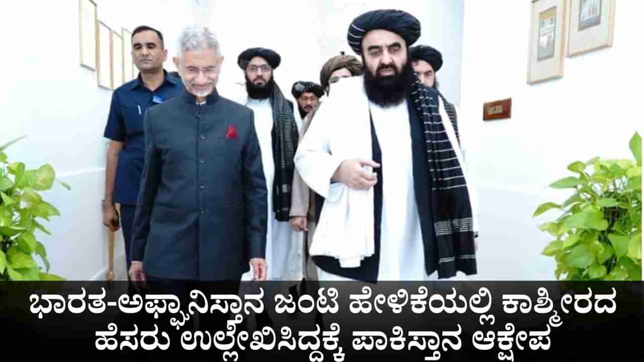 ಭಾರತ-ಅಫ್ಘಾನಿಸ್ತಾನ ಜಂಟಿ ಹೇಳಿಕೆಯಲ್ಲಿ ಕಾಶ್ಮೀರದ ಹೆಸರು ಉಲ್ಲೇಖಿಸಿದ್ದಕ್ಕೆ ಪಾಕಿಸ್ತಾನ ಆಕ್ಷೇಪ