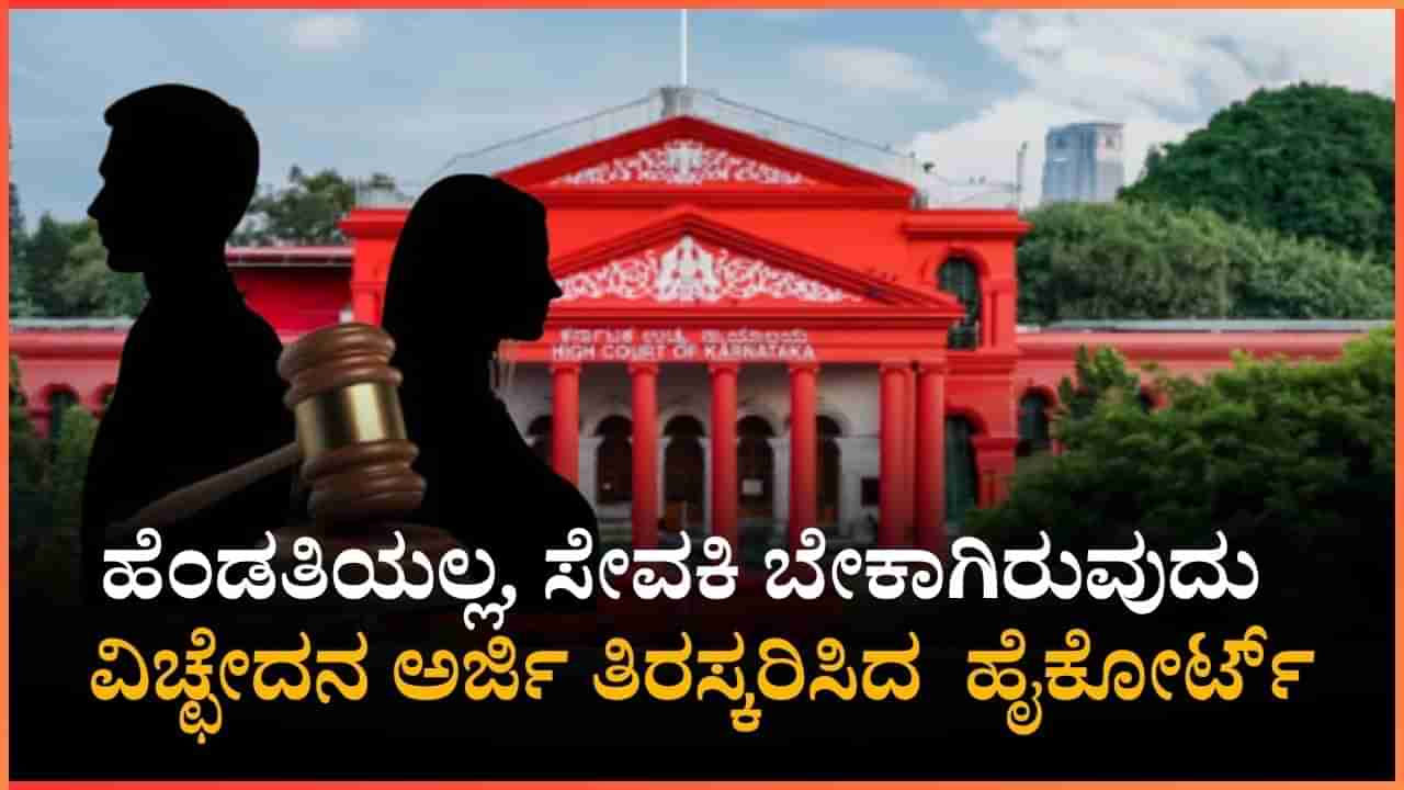 ಆತನಿಗೆ ಹೆಂಡತಿಯಲ್ಲ, ಸೇವಕಿ ಬೇಕಾಗಿರುವುದು, ಪತಿಯ ವಿಚ್ಛೇದನ ಅರ್ಜಿ ತಿರಸ್ಕರಿಸಿದ ಕರ್ನಾಟಕ ಹೈಕೋರ್ಟ್​