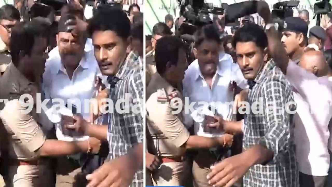 ಮುನಿರತ್ನ ಧರಿಸಿದ್ದ RSS ಟೋಪಿ ಕಿತ್ತೆಸೆದ ಕಾಂಗ್ರೆಸ್ ಮುಖಂಡ, ವಿಡಿಯೋ ನೋಡಿ ಮುನಿರತ್ನ ಧರಿಸಿದ್ದ RSS ಟೋಪಿ ಕಿತ್ತೆಸೆದ ಕಾಂಗ್ರೆಸ್ ಮುಖಂಡ, ವಿಡಿಯೋ ನೋಡಿ