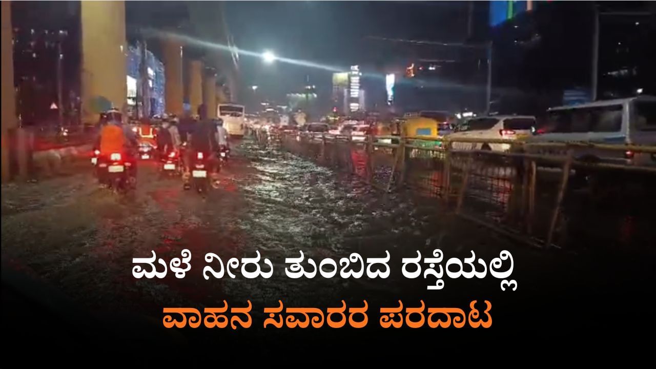 ಧಾರಾಕಾರ ಮಳೆಗೆ ಬೆಂಗಳೂರು-ಹೊಸೂರು ರಾಷ್ಟ್ರೀಯ ಹೆದ್ದಾರಿ ಜಲಾವೃತ