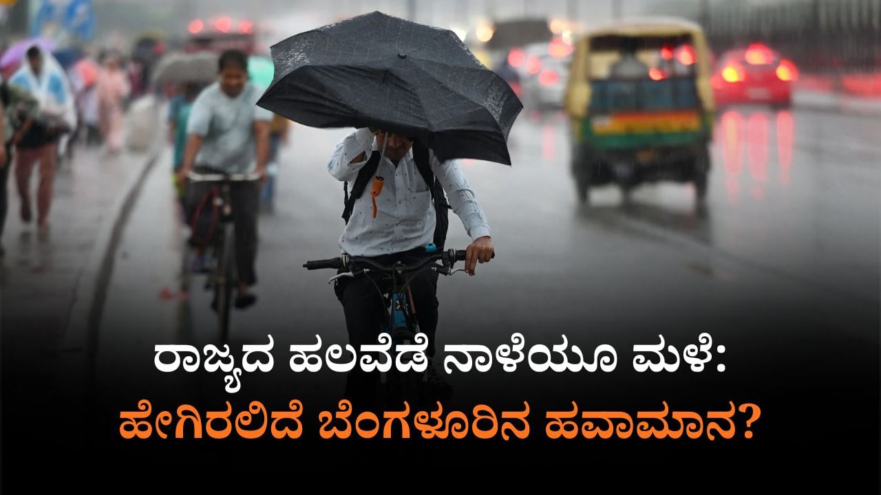 ನಾಳೆಯ ಹವಾಮಾನ: ಕರಾವಳಿಯಲ್ಲಿ ಮುಂದುವರಿಯಲಿದೆ ವರುಣನ ಅಬ್ಬರ, ಬೆಂಗಳೂರಲ್ಲೂ ರೇನ್ ಅಲರ್ಟ್ ನಾಳೆಯ ಹವಾಮಾನ: ಕರಾವಳಿಯಲ್ಲಿ ಮುಂದುವರಿಯಲಿದೆ ವರುಣನ ಅಬ್ಬರ, ಬೆಂಗಳೂರಲ್ಲೂ ರೇನ್ ಅಲರ್ಟ್