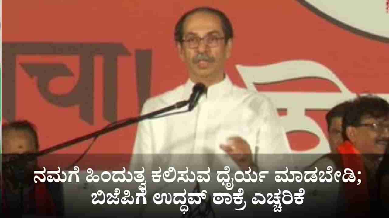 ನಮಗೆ ಹಿಂದುತ್ವ ಕಲಿಸುವ ಧೈರ್ಯ ಮಾಡಬೇಡಿ; ಬಿಜೆಪಿಗೆ ಉದ್ಧವ್ ಠಾಕ್ರೆ ಎಚ್ಚರಿಕೆ