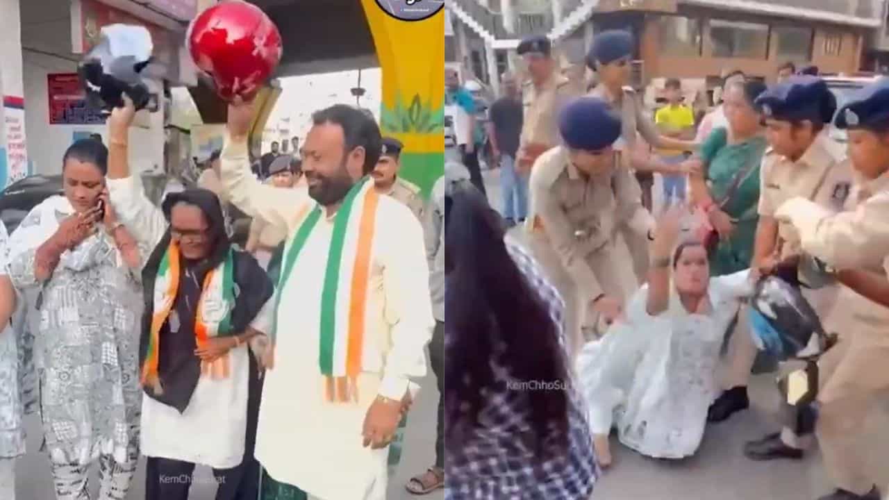 Video: ಹೆಲ್ಮೆಟ್ ಕಡ್ಡಾಯ ನಿಯಮವನ್ನು ಹಿಂಪಡೆಯಿರಿ; ರೋಡಿಗಿಳಿದು ಪ್ರತಿಭಟನೆ ಮಾಡಿದ ಮಹಿಳಾ ಕಾಂಗ್ರೆಸ್ ಕಾರ್ಯಕರ್ತರು