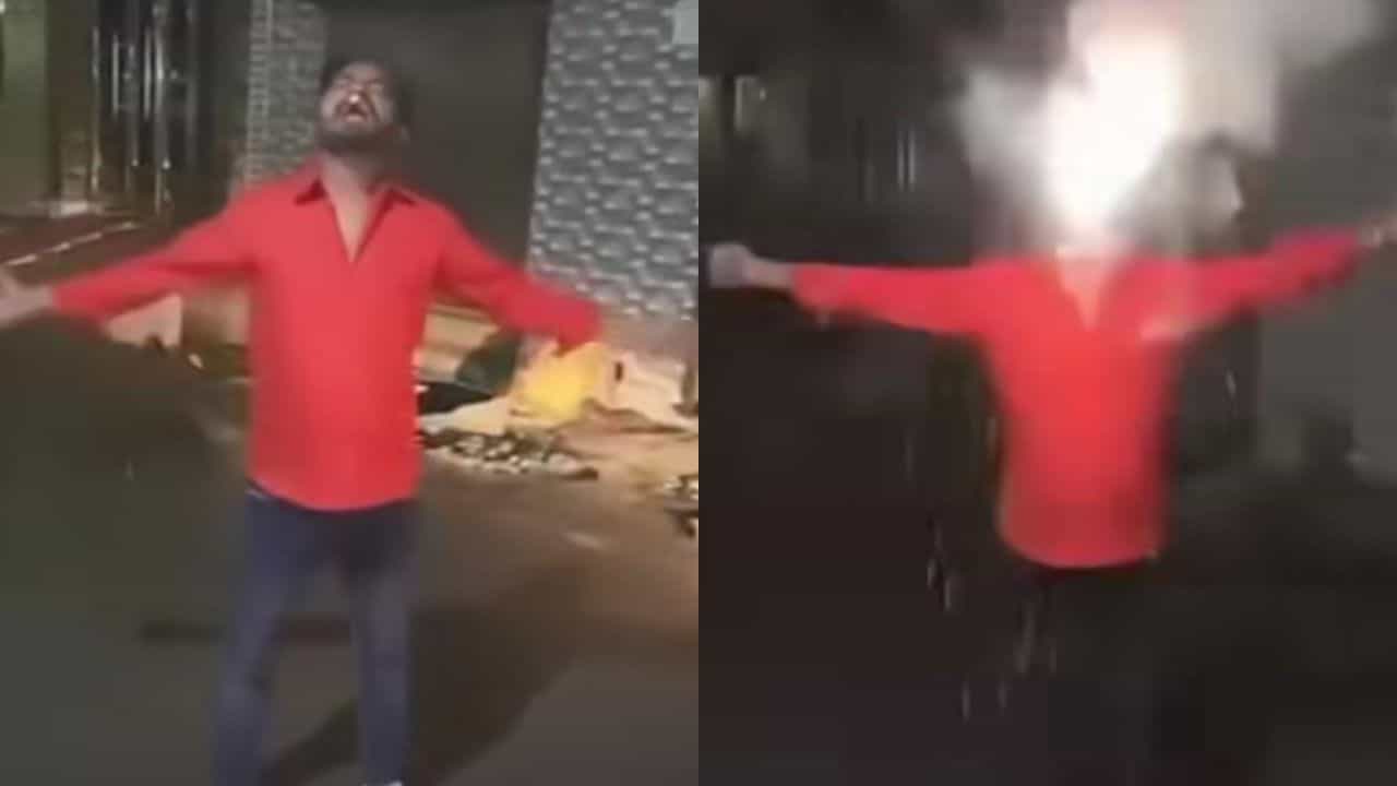 Video: ಬಾಯಲ್ಲಿ ಪಟಾಕಿ ಹಚ್ಚಿಕೊಂಡ ಯುವಕ, ಮುಂದೇನಾಯ್ತು ನೋಡಿ