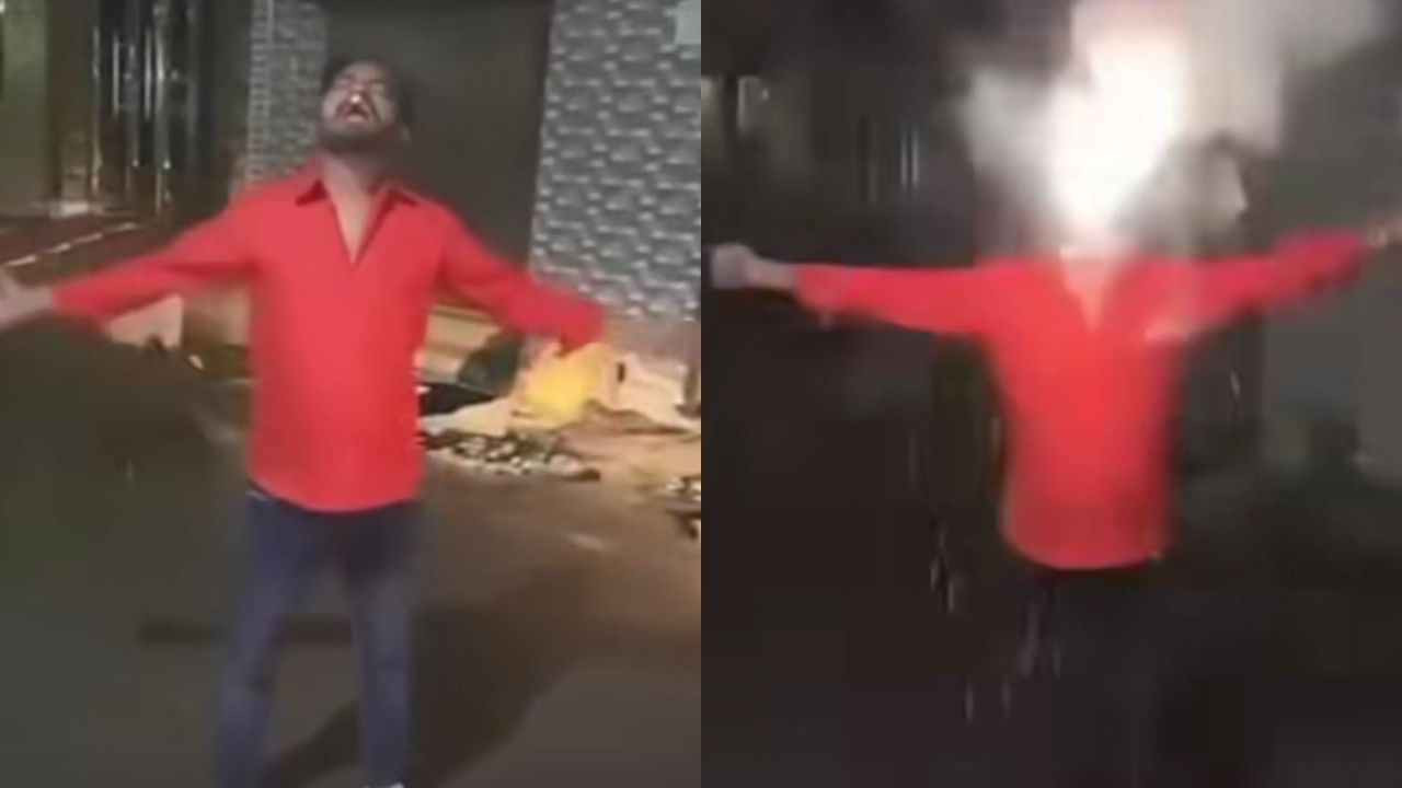 Video: ಬಾಯಲ್ಲಿ ಪಟಾಕಿ ಹಚ್ಚಿಕೊಂಡ ಯುವಕ, ಮುಂದೇನಾಯ್ತು ನೋಡಿ