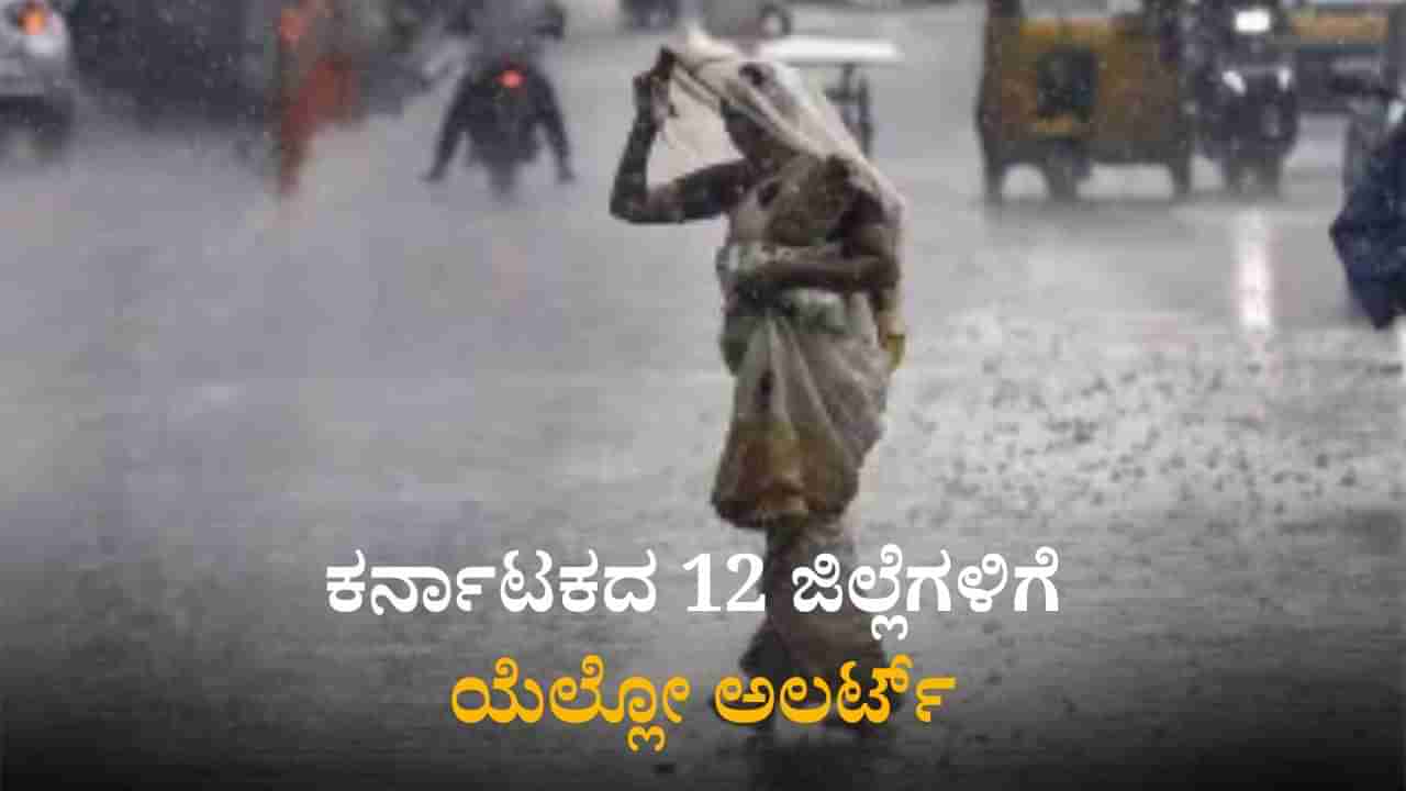 Weather Today: ರಾಜ್ಯದ 12 ಜಿಲ್ಲೆಗಳಿಗೆ ಯೆಲ್ಲೋ ಅಲರ್ಟ್; ಹವಾಮಾನ ಇಲಾಖೆ ವರದಿ
