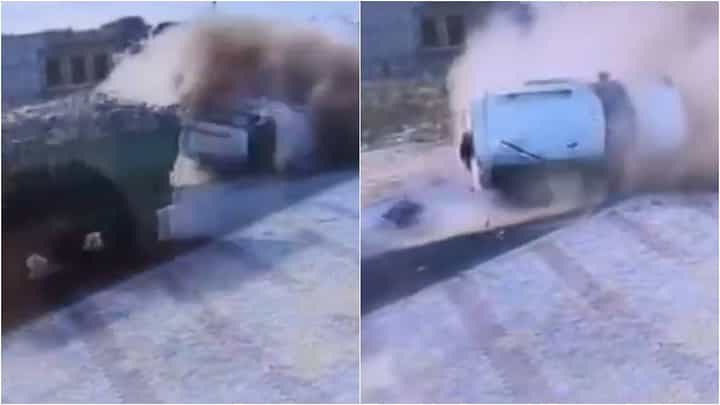 Video: ಟ್ರ್ಯಾಕ್ಟರ್ ಹಿಂದಿಕ್ಕಲು ಹೋಗಿ ನಾಲ್ಕು ಬಾರಿ ಪಲ್ಟಿಯಾದ ಕಾರು Video: ಟ್ರ್ಯಾಕ್ಟರ್ ಹಿಂದಿಕ್ಕಲು ಹೋಗಿ ನಾಲ್ಕು ಬಾರಿ ಪಲ್ಟಿಯಾದ ಕಾರು