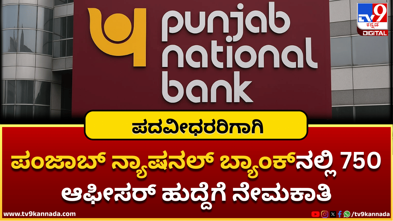PNB Recruitment 2025: ಪಂಜಾಬ್ ನ್ಯಾಷನಲ್ ಬ್ಯಾಂಕ್​​ನಲ್ಲಿ 750 ಆಫೀಸರ್ ಹುದ್ದೆಗೆ ನೇಮಕಾತಿ; ಪದವೀಧರರು ಅರ್ಜಿ ಸಲ್ಲಿಸಿ
