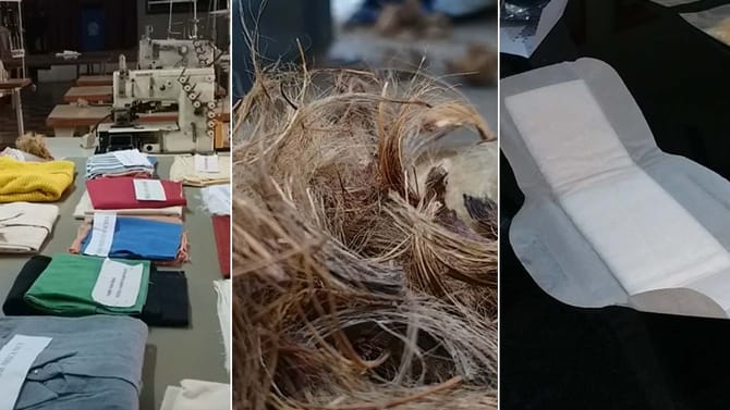 ಅಡಿಕೆ ಸಿಪ್ಪೆಯಿಂದ ಹೊಸ ಆವಿಷ್ಕಾರ: ಸ್ಯಾನಿಟರಿ ಪ್ಯಾಡ್, ಶರ್ಟ್​ ತಯಾರಿಕೆ