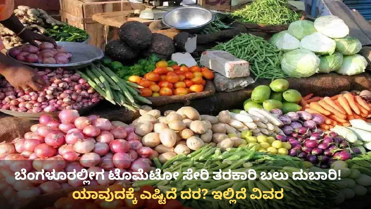Bangalore Vegetable Price: ಟೊಮೆಟೋ ಬೆಲೆ ಭಾರಿ ಹೆಚ್ಚಳ, ಬೆಂಗಳೂರಿನಲ್ಲಿ ತರಕಾರಿ ಬೆಲೆ ಏರಿಕೆ Bangalore Vegetable Price: ಟೊಮೆಟೋ ಬೆಲೆ ಭಾರಿ ಹೆಚ್ಚಳ, ಬೆಂಗಳೂರಿನಲ್ಲಿ ತರಕಾರಿ ಬೆಲೆ ಏರಿಕೆ