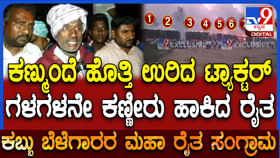 ಲಕ್ಷಾಂತರ ರೂ ಮೌಲ್ಯದ ಟ್ರ್ಯಾಕ್ಟರ್ ಬೆಂಕಿಗಾಹುತಿ: ಕಣ್ಣೀರಿಟ್ಟ ರೈತ