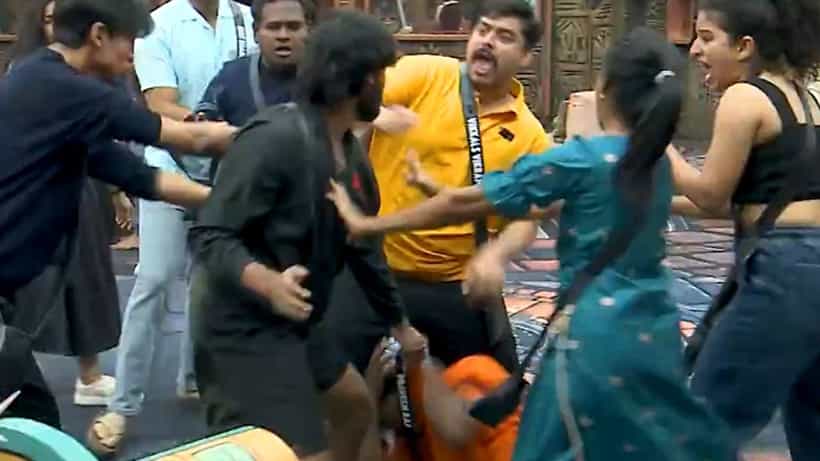 ಕೈ-ಕೈ ಮಿಲಾಸಿಯಿಸಿದ ಬಿಗ್ಬಾಸ್ ಸ್ಪರ್ಧಿಗಳು, ಭಾರಿ ಹೊಡೆದಾಟ