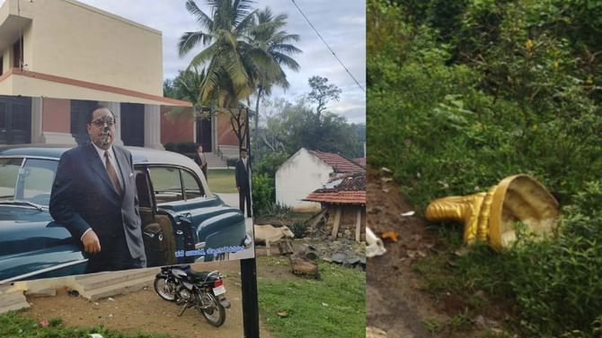 ಅಂಬೇಡ್ಕರ್ ಭಾವಚಿತ್ರ, ಬುದ್ಧನ ಪ್ರತಿಮೆ ಧ್ವಂಸ ಕೇಸ್; ವ್ಯಕ್ತಿ ಬಂಧನ