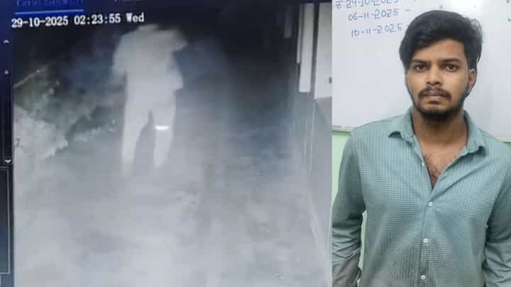 ರಾತ್ರಿ ಬಾಲಕಿಯರ ಹಾಸ್ಟೆಲ್ಗೆ ನುಗ್ಗಿ ಹುಡುಗಿಯರ ಬಟ್ಟೆ ಮುಟ್ಟಿ ವಾಸನೆ ನೋಡಿ ಖುಷಿಪಡೋ ಯುವಕ! ಸಿಸಿಟಿವಿ ವಿಡಿಯೋ ವೈರಲ್ ರಾತ್ರಿ ಬಾಲಕಿಯರ ಹಾಸ್ಟೆಲ್ಗೆ ನುಗ್ಗಿ ಹುಡುಗಿಯರ ಬಟ್ಟೆ ಮುಟ್ಟಿ ವಾಸನೆ ನೋಡಿ ಖುಷಿಪಡೋ ಯುವಕ! ಸಿಸಿಟಿವಿ ವಿಡಿಯೋ ವೈರಲ್