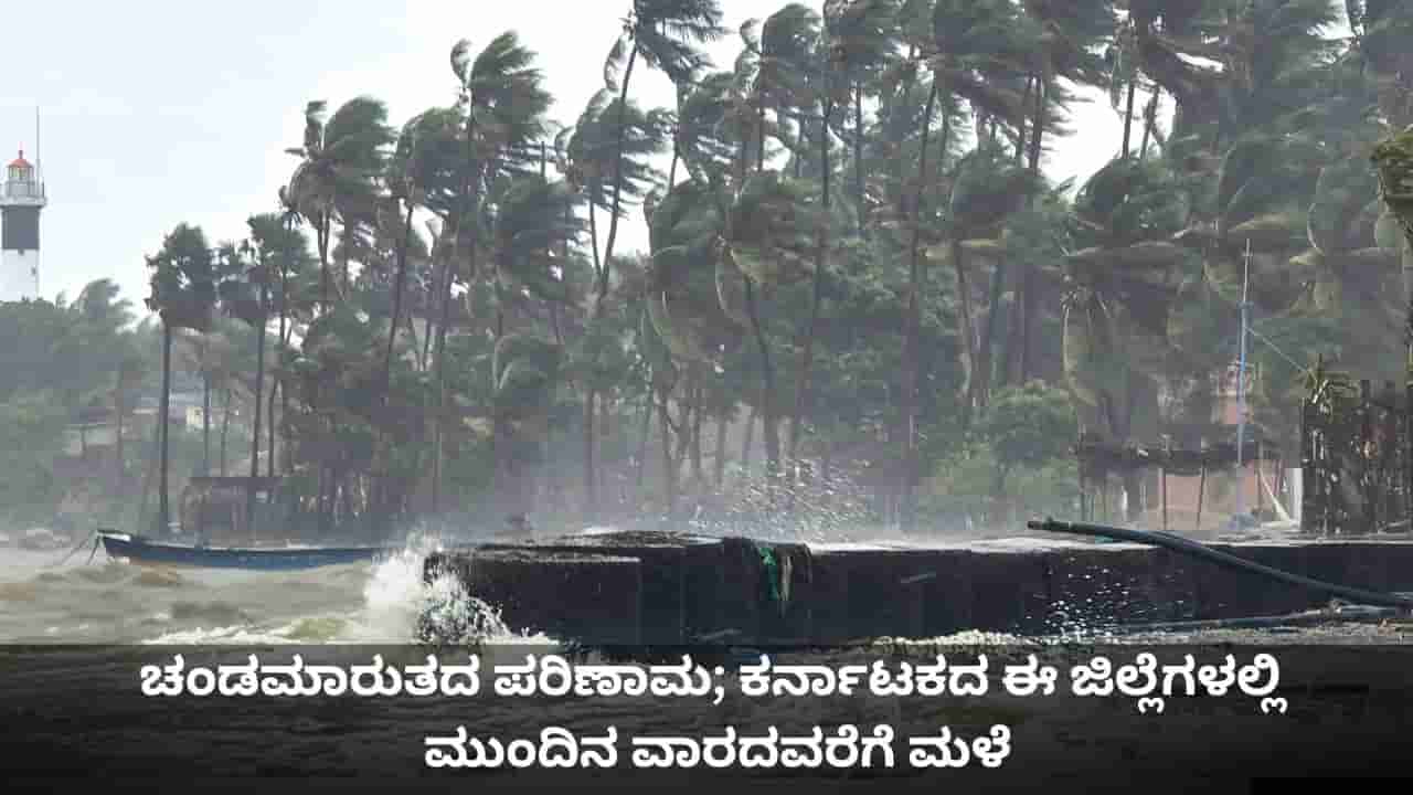 Karnataka Weather: ಚಂಡಮಾರುತದ ಪರಿಣಾಮ; ಕರ್ನಾಟಕದ ಈ ಜಿಲ್ಲೆಗಳಲ್ಲಿ ಮುಂದಿನ ವಾರದವರೆಗೆ ಮಳೆ