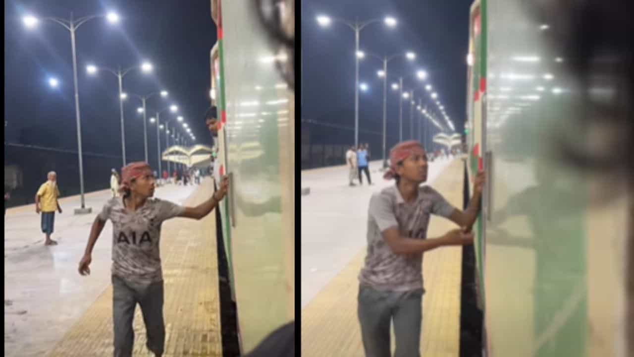 Video: ಸರ್​​ ಪ್ಲೀಸ್​​ ನನ್ನ ಹಣ ನೀಡಿ: ದುಡಿದ ಹಣಕ್ಕಾಗಿ ರೈಲಿನ ಹಿಂದೆ ಓಡಿದ ಕೂಲಿ