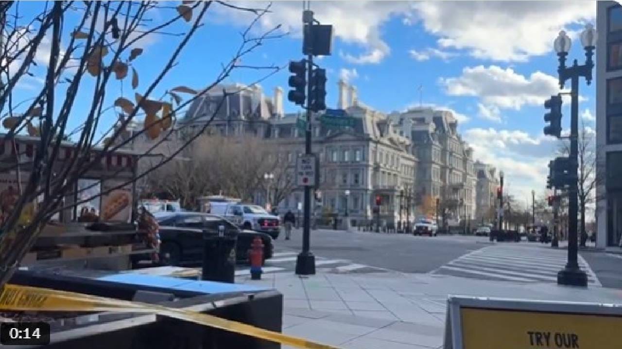 ಅಮೆರಿಕದ ಶ್ವೇತ ಭವನದ ಬಳಿ ಗುಂಡಿನ ದಾಳಿ, ಇಬ್ಬರು ನ್ಯಾಷನಲ್​ ಗಾರ್ಡ್​​ಗಳಿಗೆ ಗಾಯ