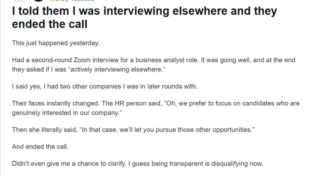 Job Interview Honesty