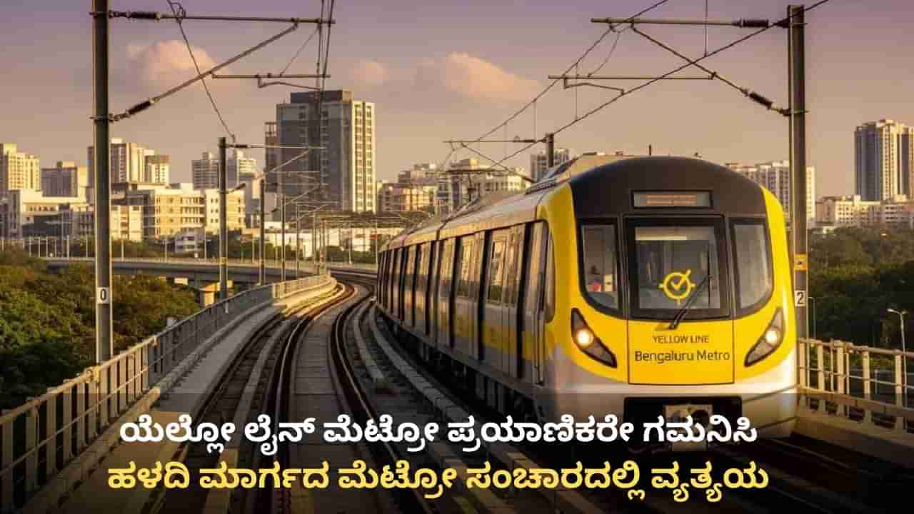 Metro Yellow Line: ನಮ್ಮ ಮೆಟ್ರೋ ಯೆಲ್ಲೋ ಲೈನ್​ನಲ್ಲಿ ಸಂಚಾರ ವ್ಯತ್ಯಯ