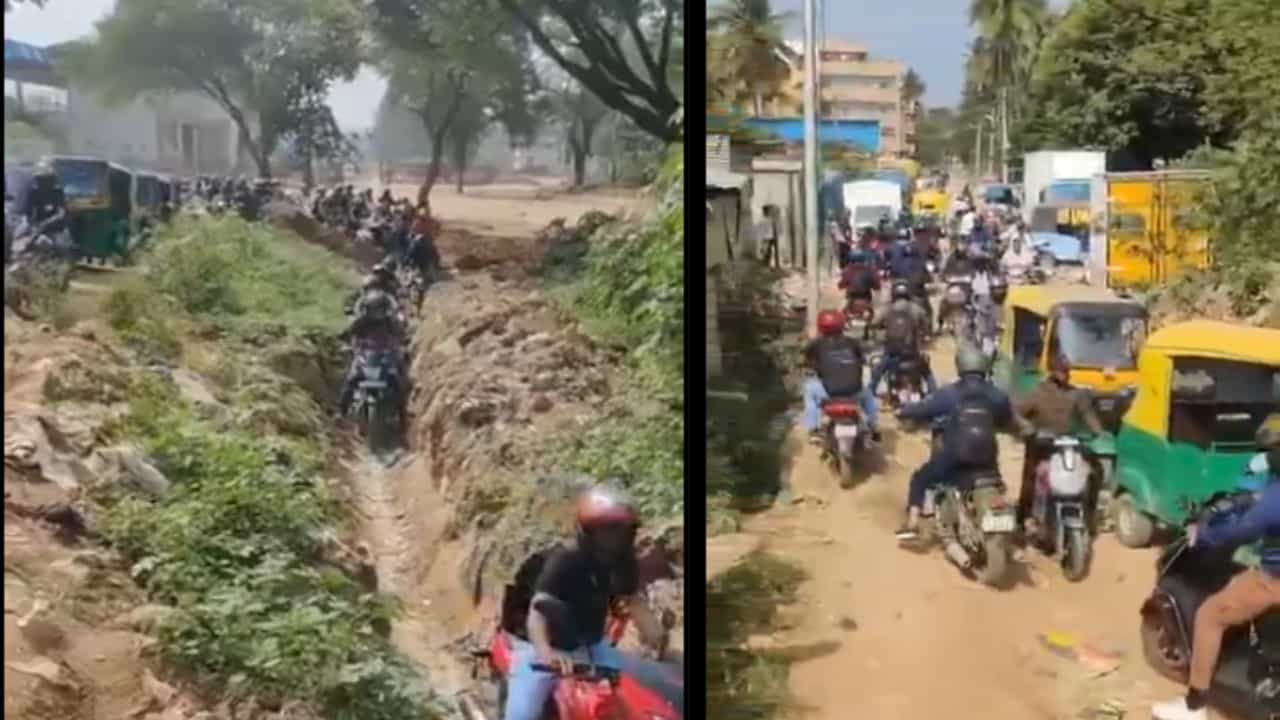 ಪಣತ್ತೂರು ರಸ್ತೆ 'ಡರ್ಟ್ ಬೈಕ್': ಬೆಂಗಳೂರಿನ ರಸ್ತೆ ಸ್ಥಿತಿ ಹೇಗಿದೆ ನೋಡಿ ಪಣತ್ತೂರು ರಸ್ತೆ 'ಡರ್ಟ್ ಬೈಕ್': ಬೆಂಗಳೂರಿನ ರಸ್ತೆ ಸ್ಥಿತಿ ಹೇಗಿದೆ ನೋಡಿ