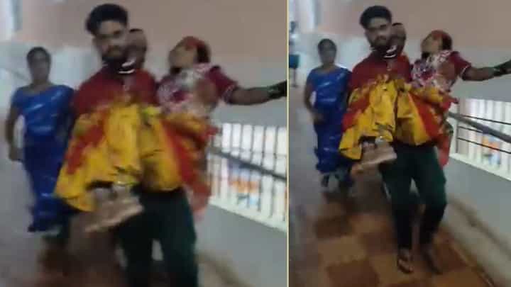 ಕೊಪ್ಪಳ ಜಿಲ್ಲಾಸ್ಪತ್ರೆಯಲ್ಲಿ ವ್ಹೀಲ್ಚೇರ್ ಇಲ್ಲದ್ದಕ್ಕೆ ರೋಗಿಯನ್ನ 3ನೇ ಮಹಡಿಯಿಂದ ಹೊತ್ತು ಸಾಗಿದ ಯುವಕ: ವಿಡಿಯೋ ನೋಡಿ ಕೊಪ್ಪಳ ಜಿಲ್ಲಾಸ್ಪತ್ರೆಯಲ್ಲಿ ವ್ಹೀಲ್ಚೇರ್ ಇಲ್ಲದ್ದಕ್ಕೆ ರೋಗಿಯನ್ನ 3ನೇ ಮಹಡಿಯಿಂದ ಹೊತ್ತು ಸಾಗಿದ ಯುವಕ: ವಿಡಿಯೋ ನೋಡಿ