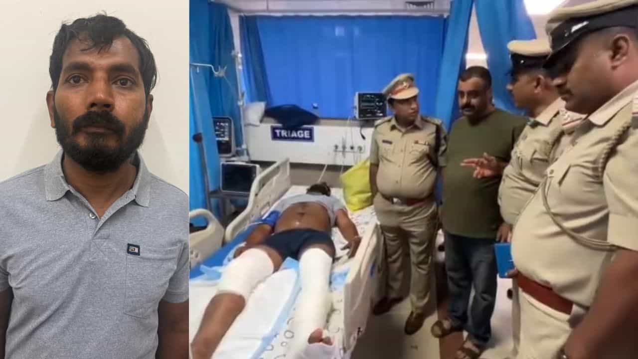 ಖಾಕಿ ಮೇಲೆಯೇ ಅಟ್ಯಾಕ್ ಮಾಡಿ ಎಸ್ಕೇಪ್ ಯತ್ನ: ಕೊಲೆ ಆರೋಪಿಗೆ ಗುಂಡೇಟು ಖಾಕಿ ಮೇಲೆಯೇ ಅಟ್ಯಾಕ್ ಮಾಡಿ ಎಸ್ಕೇಪ್ ಯತ್ನ: ಕೊಲೆ ಆರೋಪಿಗೆ ಗುಂಡೇಟು