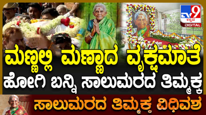 ಮಣ್ಣಲ್ಲಿ ಮಣ್ಣಾದ ವೃಕ್ಷಮಾತೆ ಸಾಲುಮರದ ತಿಮ್ಮಕ್ಕ: ಸಕಲ ಸರ್ಕಾರಿ ಗೌರವದೊಂದಿಗೆ ಅಂತ್ಯಕ್ರಿಯೆ ಮಣ್ಣಲ್ಲಿ ಮಣ್ಣಾದ ವೃಕ್ಷಮಾತೆ ಸಾಲುಮರದ ತಿಮ್ಮಕ್ಕ: ಸಕಲ ಸರ್ಕಾರಿ ಗೌರವದೊಂದಿಗೆ ಅಂತ್ಯಕ್ರಿಯೆ
