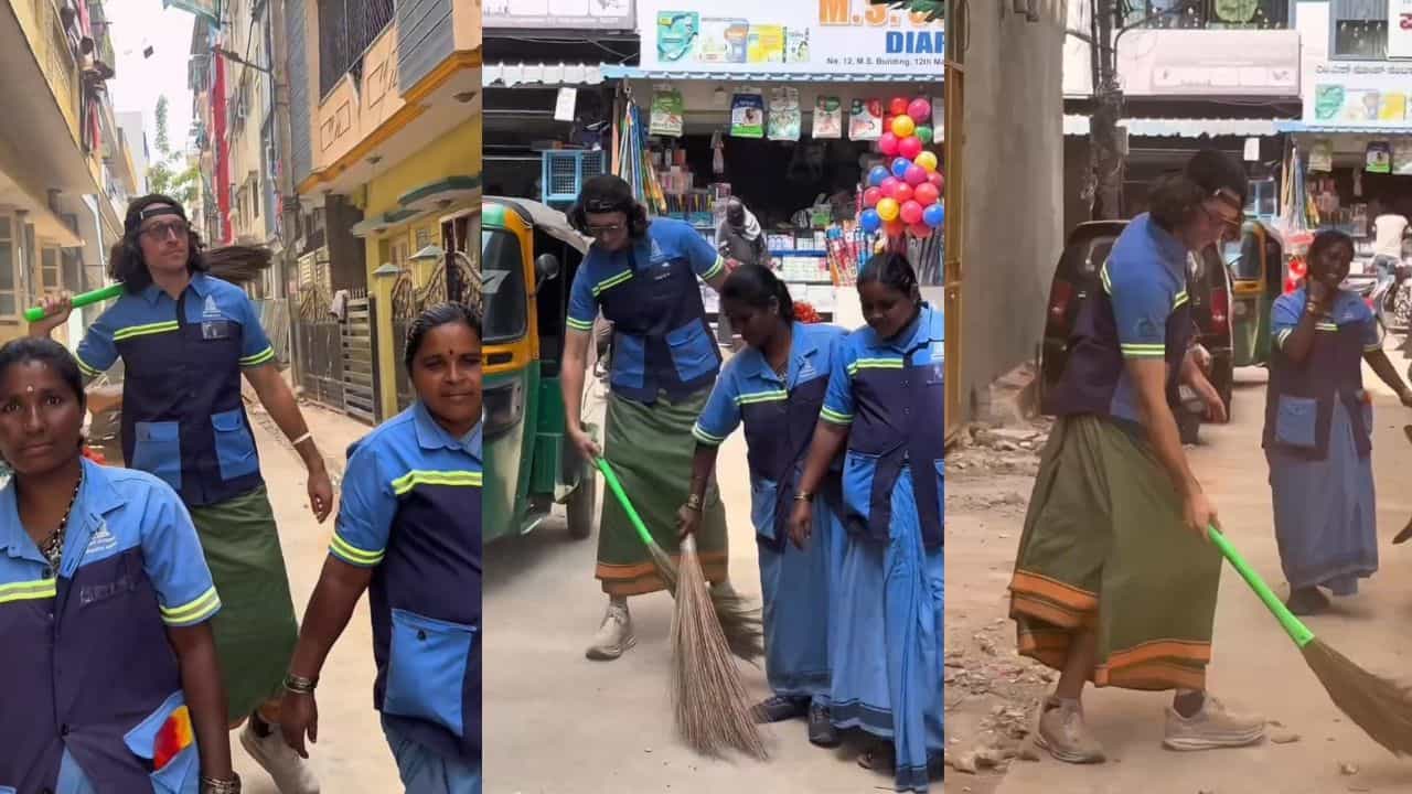 Video: ಪೌರಕಾರ್ಮಿಕರ ಜತೆ ಸೇರಿ ಬೆಂಗಳೂರಿನ ಬೀದಿಗಳನ್ನು ಸ್ವಚ್ಛಗೊಳಿಸಿದ ವಿದೇಶಿಗ Video: ಪೌರಕಾರ್ಮಿಕರ ಜತೆ ಸೇರಿ ಬೆಂಗಳೂರಿನ ಬೀದಿಗಳನ್ನು ಸ್ವಚ್ಛಗೊಳಿಸಿದ ವಿದೇಶಿಗ