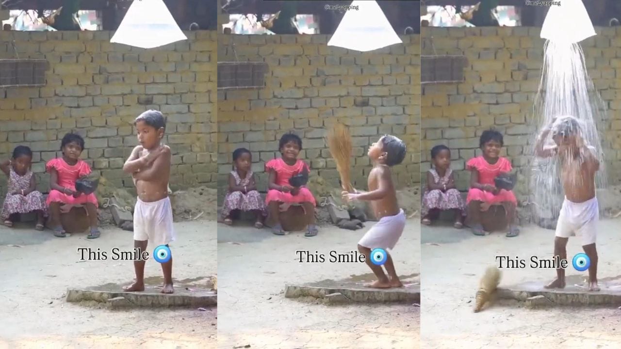 Video: ಶವರ್ ಇಲ್ಲದೇನೇ ಈ ಪುಟಾಣಿ ಸ್ನಾನ ಮಾಡುವ ರೀತಿ ನೋಡಿ