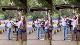 ಪಂಜರದಲ್ಲಿ ಬಂಧಿಸಿದ್ದ ಪಕ್ಷಿಗಳನ್ನು ಸ್ವತಂತ್ರವಾಗಿ ಹಾರಲು ಬಿಟ್ಟ ವ್ಯಕ್ತಿ