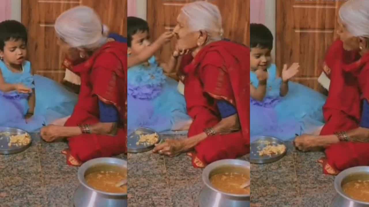 Video: ಮೊಮ್ಮಗಳ ಕೈ ತುತ್ತು ಸವಿದ ಅಜ್ಜಿ, ವೈರಲ್ ಆಯ್ತು ದೃಶ್ಯ Video: ಮೊಮ್ಮಗಳ ಕೈ ತುತ್ತು ಸವಿದ ಅಜ್ಜಿ, ವೈರಲ್ ಆಯ್ತು ದೃಶ್ಯ