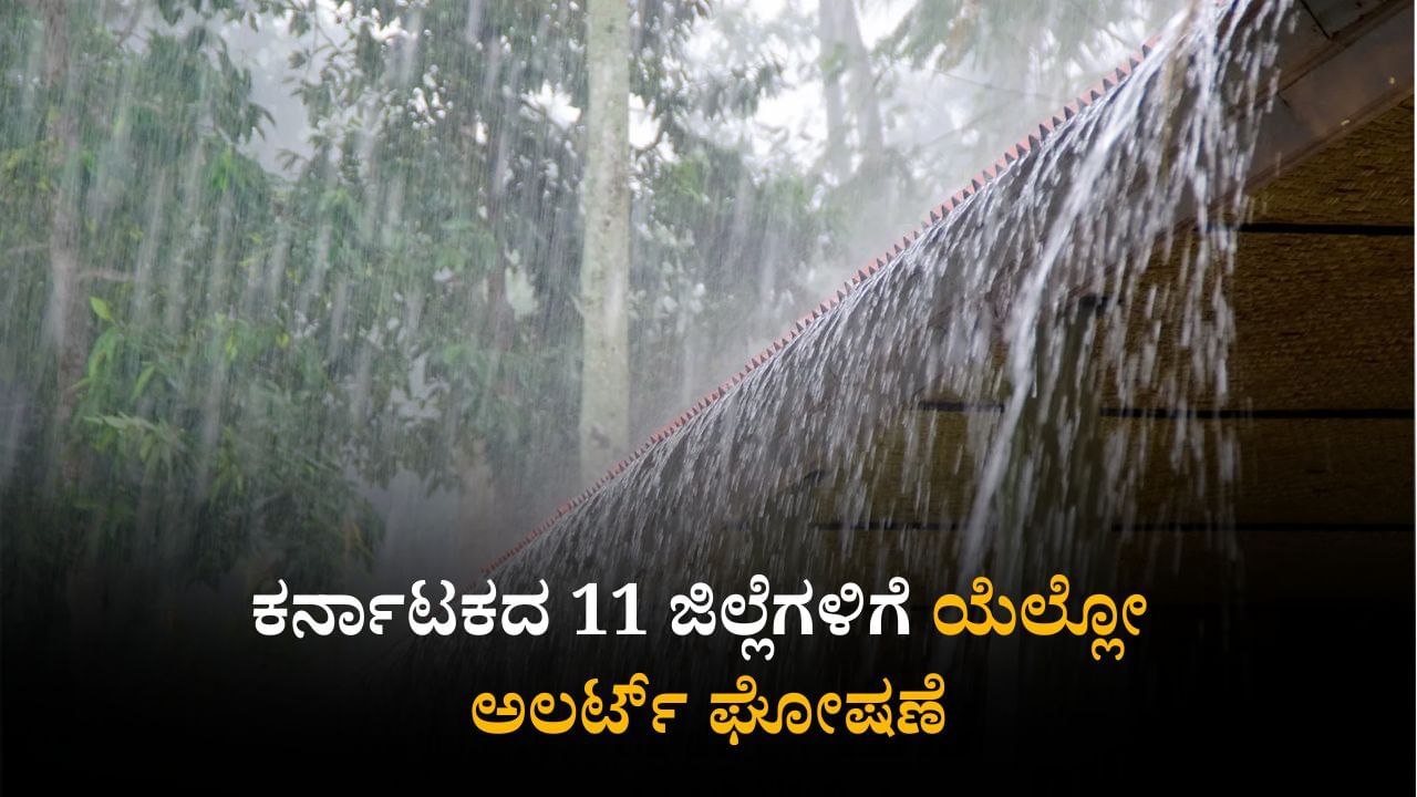 Karnataka Weather Today: ರಾಜ್ಯದ ಹಲವೆಡೆ ಗುಡುಗು ಸಹಿತ ಮಳೆ; 11 ಜಿಲ್ಲೆಗಳಿಗೆ ಯೆಲ್ಲೋ ಅಲರ್ಟ್​