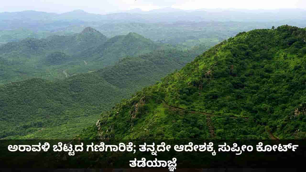 ವಿವಾದದ ಬಳಿಕ ಅರಾವಳಿ ಬೆಟ್ಟದ ಕುರಿತ ತನ್ನದೇ ಆದೇಶಕ್ಕೆ ಸುಪ್ರೀಂ ಕೋರ್ಟ್ ತಡೆಯಾಜ್ಞೆ