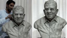 ಅರುಣ್ ಯೋಗಿರಾಜ್​​​ ಕೈಚಳಕದಲ್ಲಿ ಅರಳಿದ ದಿ ಶಾಮನೂರು ಶಿವಶಂಕರಪ್ಪ ಪುತ್ಥಳಿ