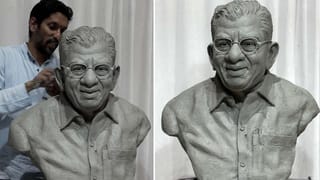 ಅರುಣ್ ಯೋಗಿರಾಜ್​​​ ಕೈಚಳಕದಲ್ಲಿ ಅರಳಿದ ದಿ ಶಾಮನೂರು ಶಿವಶಂಕರಪ್ಪ ಪುತ್ಥಳಿ