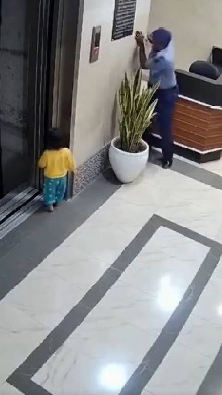 ಭದ್ರತಾ ಸಿಬ್ಬಂದಿಯ ಸಮಯಪ್ರಜ್ಞೆಯಿಂದ ಮಗು ಜೀವ ಉಳೀತು