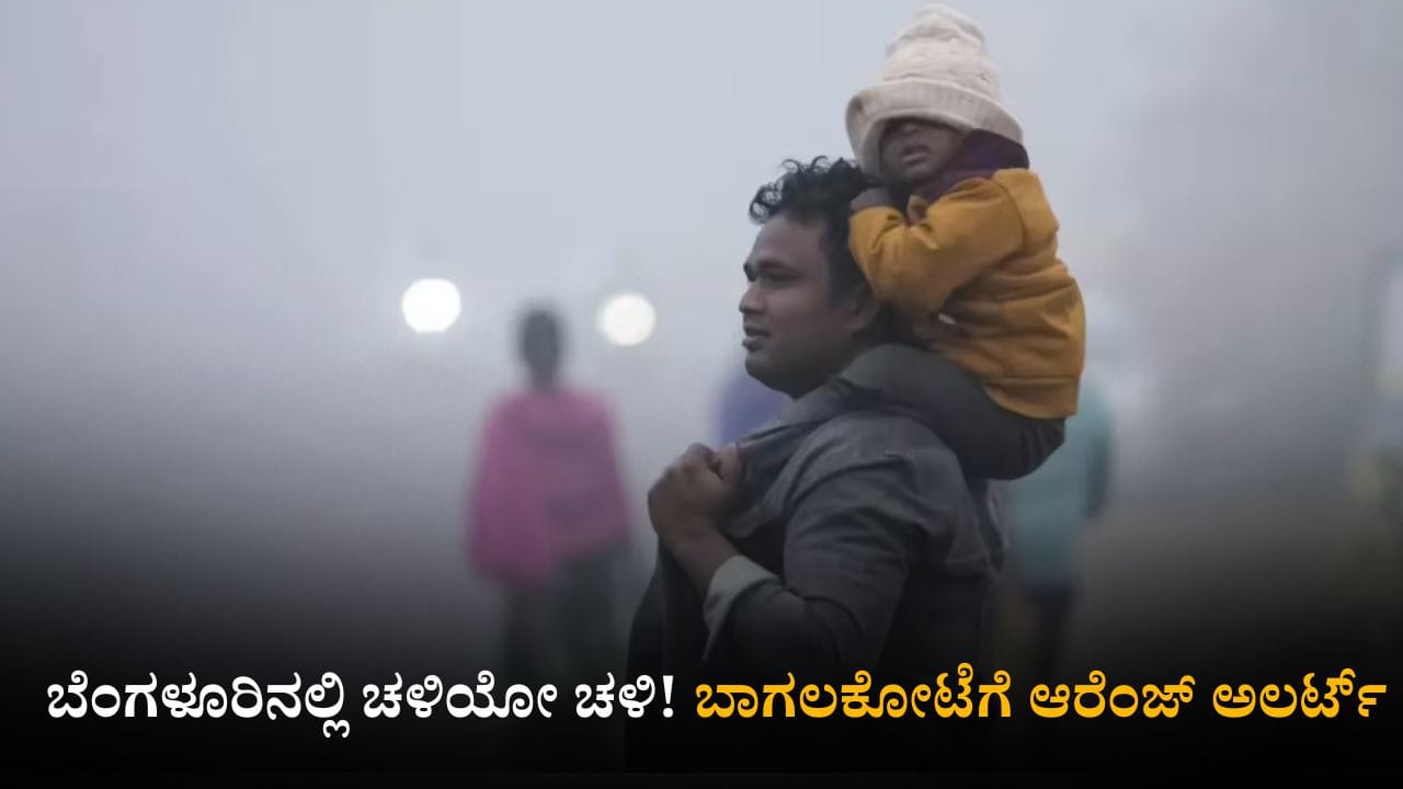 ಕರ್ನಾಟಕ ಹವಾಮಾನ ವರದಿ: ಬೆಂಗಳೂರಿನಲ್ಲಿ ಚಳಿಯೋ ಚಳಿ! ಬಾಗಲಕೋಟೆಗೆ ಆರೆಂಜ್ ಅಲರ್ಟ್​