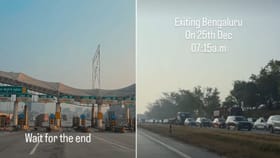 ಬೆಂಗಳೂರು ಹೆದ್ದಾರಿ ಟೋಲ್​​ನ ಒಂದು ಬದಿ ಫುಲ್‌ ರಶ್‌, ಮತ್ತೊಂದು ಕಡೆ ಖಾಲಿ