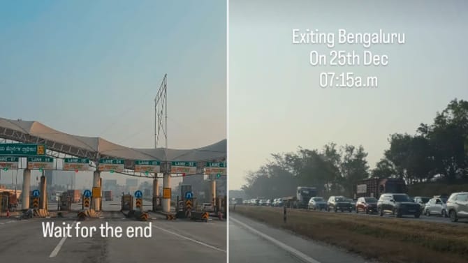ಬೆಂಗಳೂರು ಹೆದ್ದಾರಿ ಟೋಲ್​​ನ ಒಂದು ಬದಿ ಫುಲ್‌ ರಶ್‌, ಮತ್ತೊಂದು ಕಡೆ ಖಾಲಿ