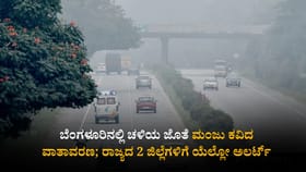 ಬೆಂಗಳೂರಿನಲ್ಲಿ ಚಳಿಯ ಜೊತೆ ಮಂಜು ಕವಿದ ವಾತಾವರಣ