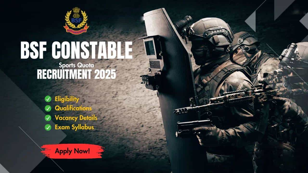 BSF Recruitment 2025: ಗಡಿ ಭದ್ರತಾ ಪಡೆಯಲ್ಲಿ ಕಾನ್ಸ್‌ಟೇಬಲ್ ಹುದ್ದೆಗೆ ನೇಮಕಾತಿ; 10th ಪಾಸಾಗಿದ್ರೆ ಸಾಕು!
