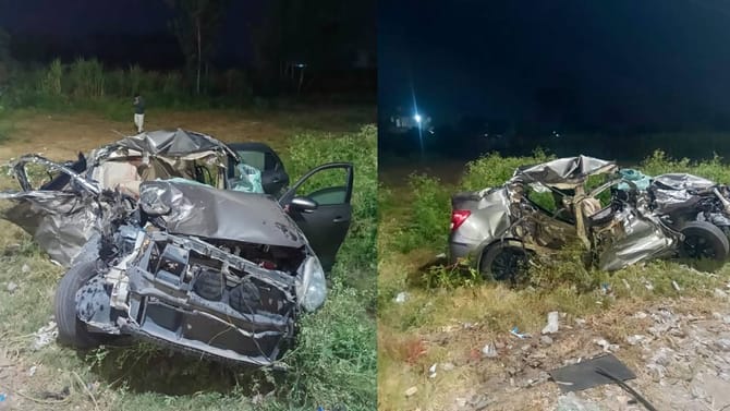 ನಿಲ್ಲಿಸಿದ್ದ ಟ್ರಕ್​ಗೆ ಕಾರು ಡಿಕ್ಕಿ, 4 ಎಂಬಿಬಿಎಸ್ ವಿದ್ಯಾರ್ಥಿಗಳು ಸಾವು